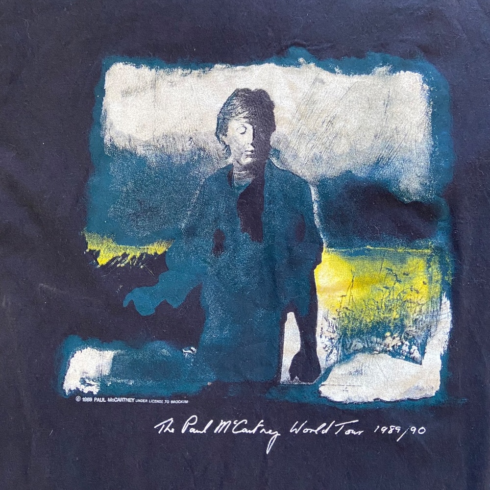 Vintage Paul McCartney T-Shirt Mens Large World Tour 1989 1990 80s Rock Music - Picture 2 of 10
